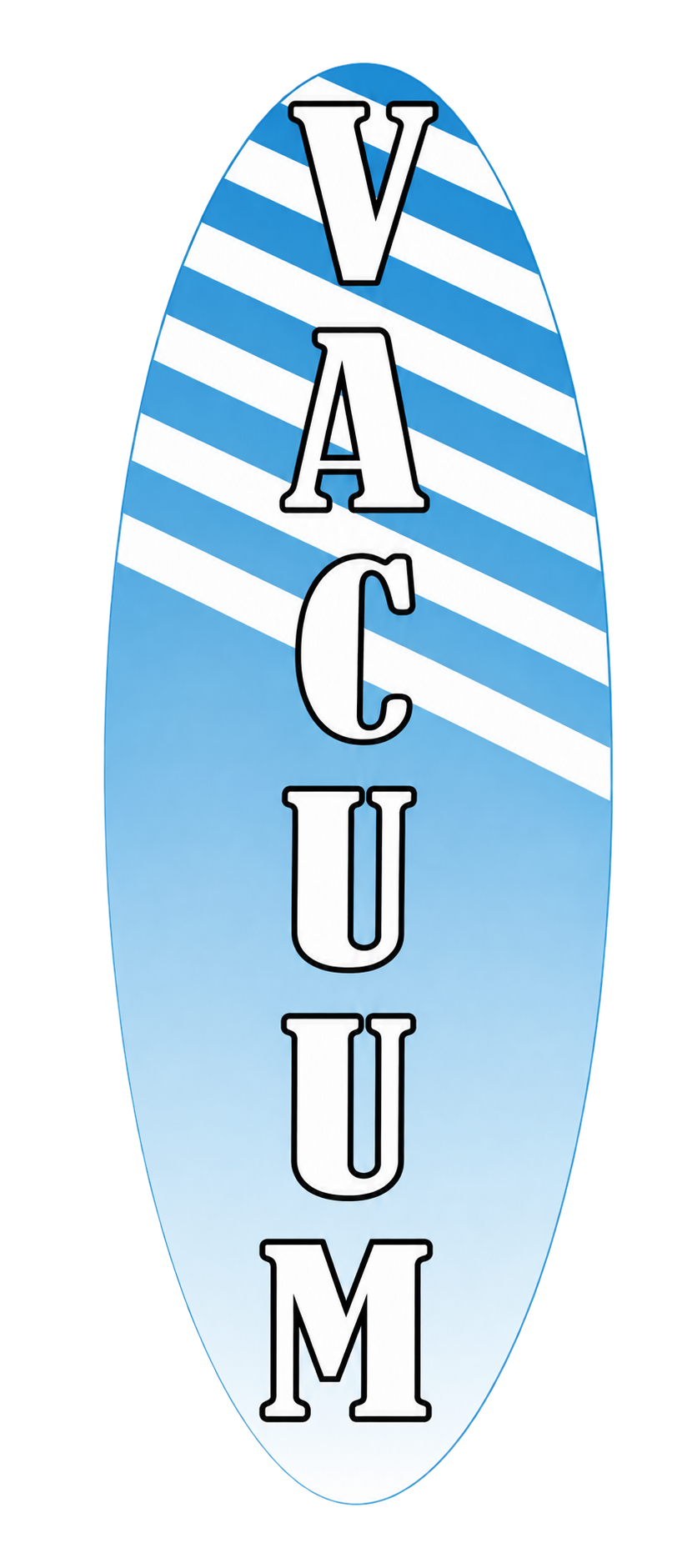Light blue custom vacuum decal