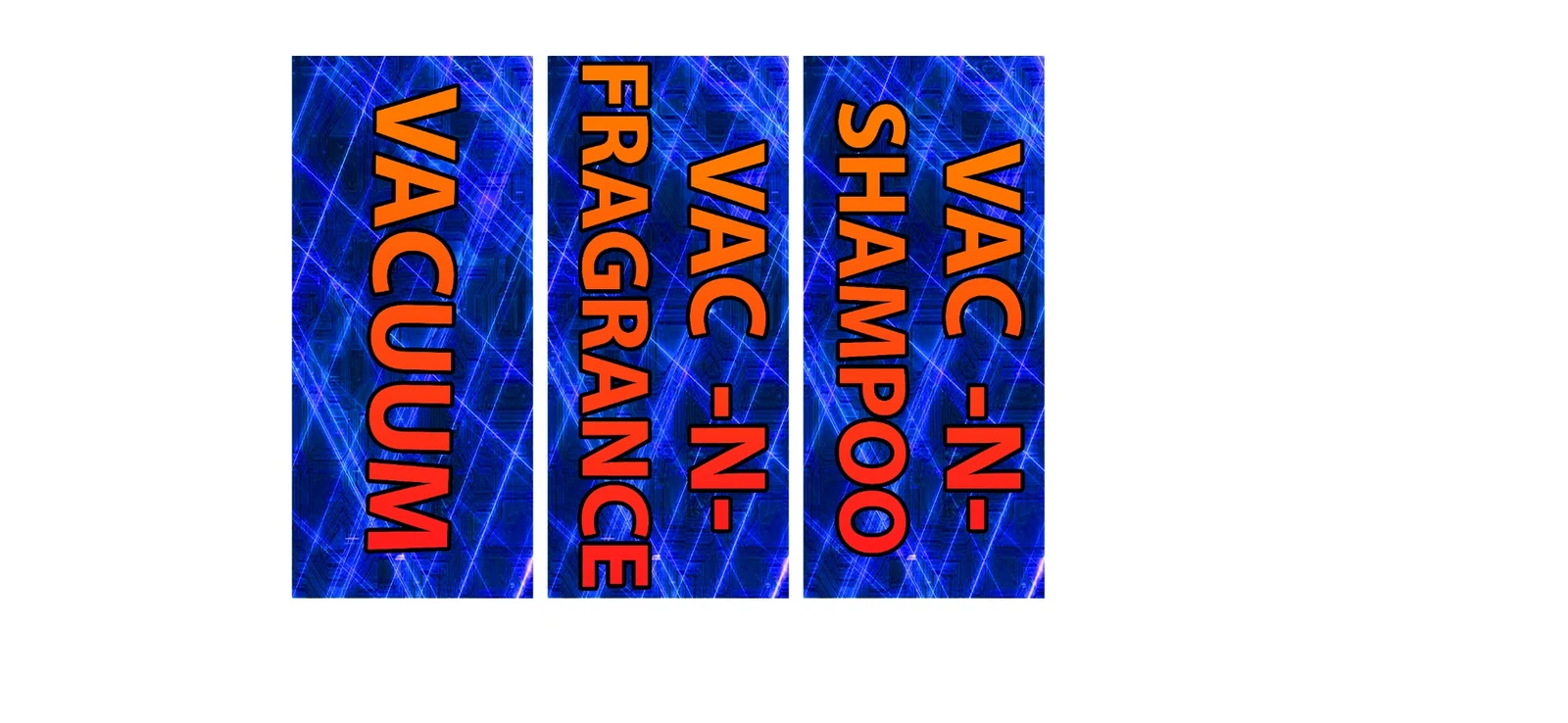 Blue circuit vacuum station decal set