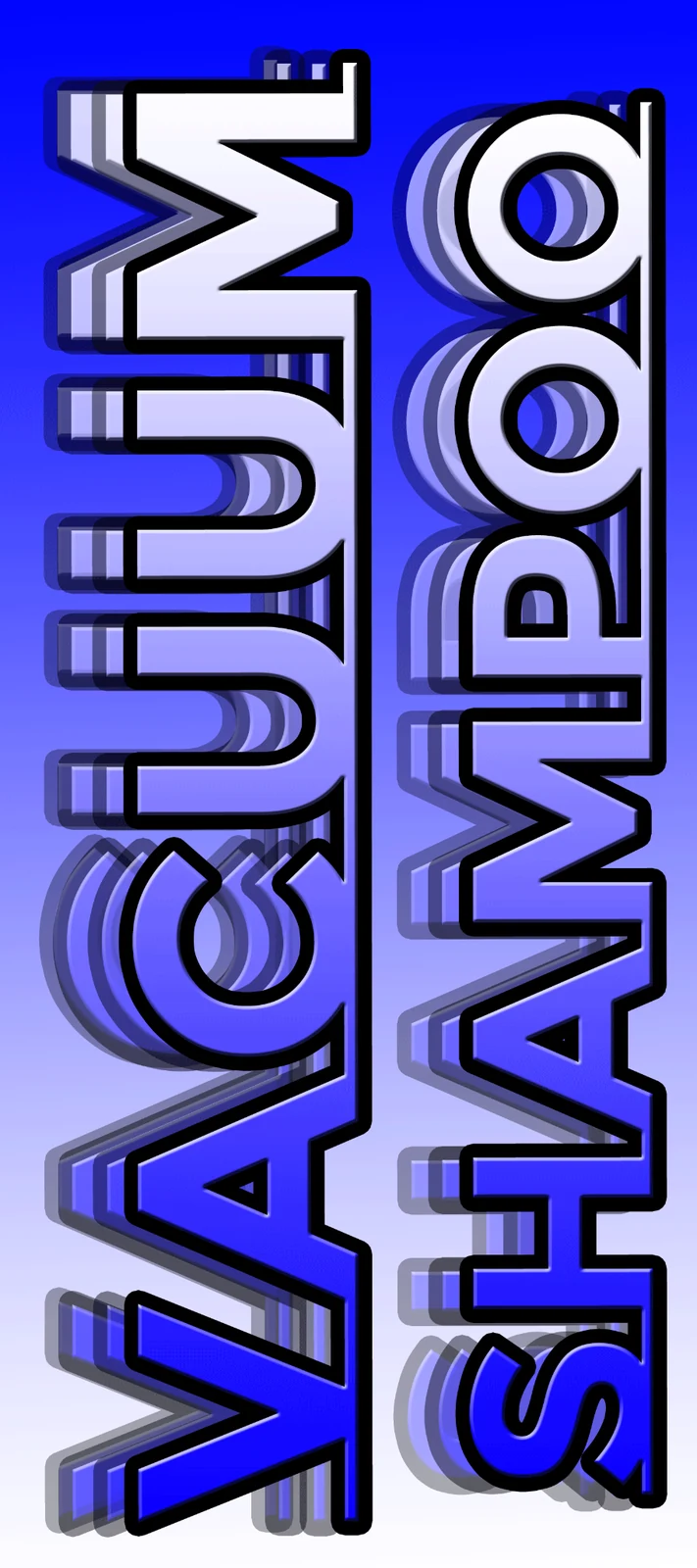 Blue gradient shampoo decal
