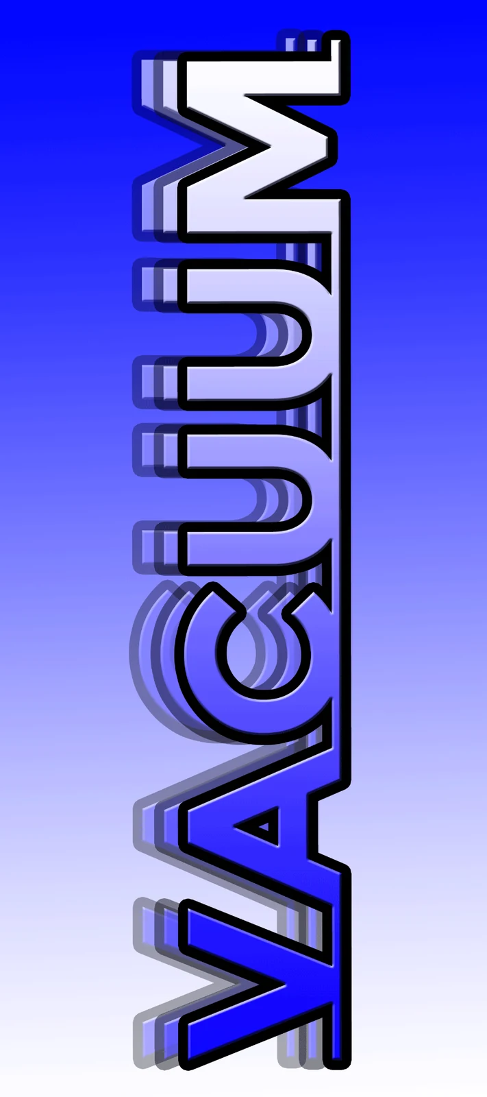 Blue gradient vacuum decal