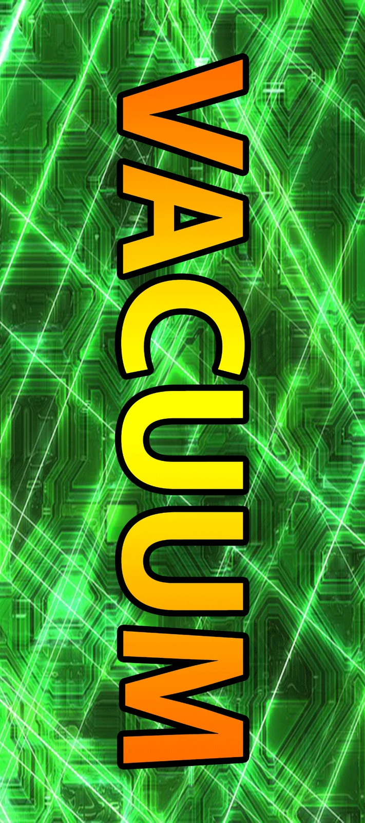 Green circuit themed vacuum decal