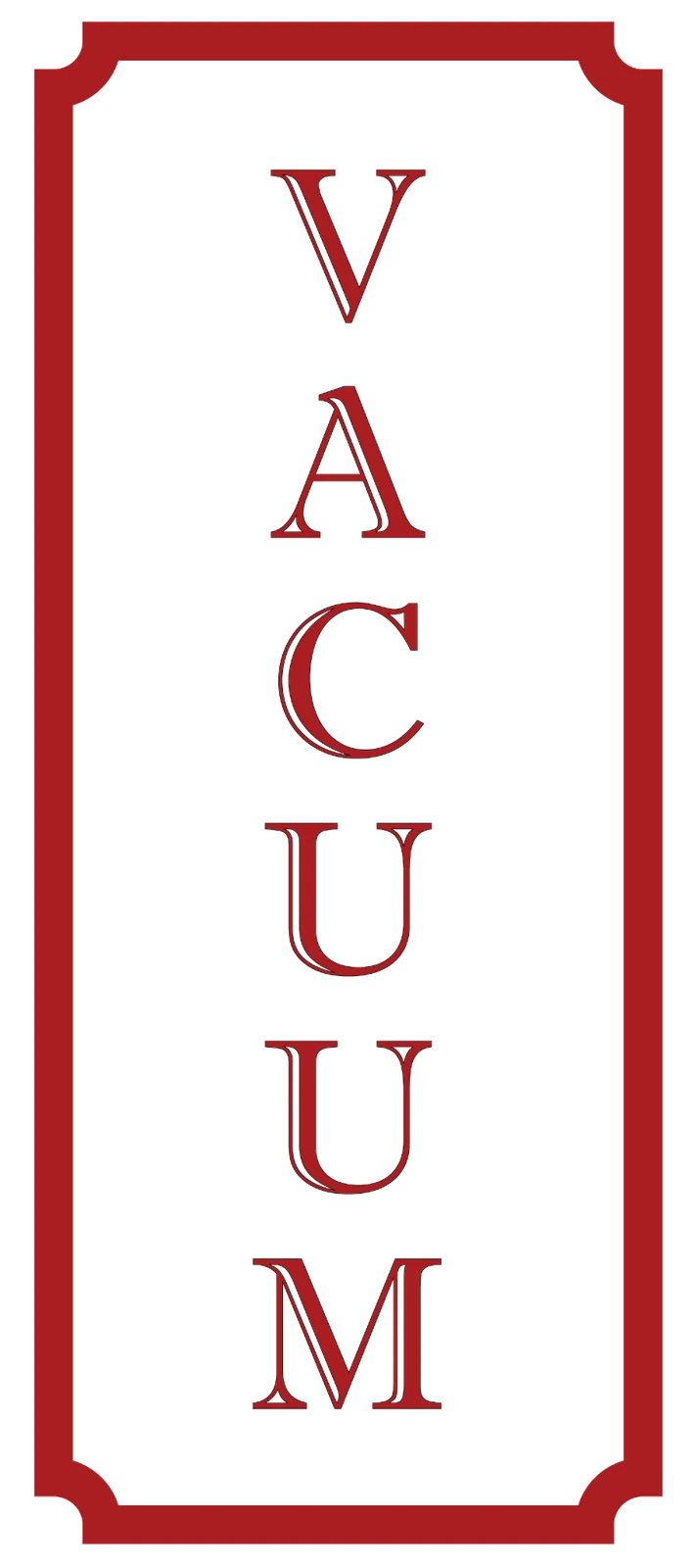 Red retro vacuum decal