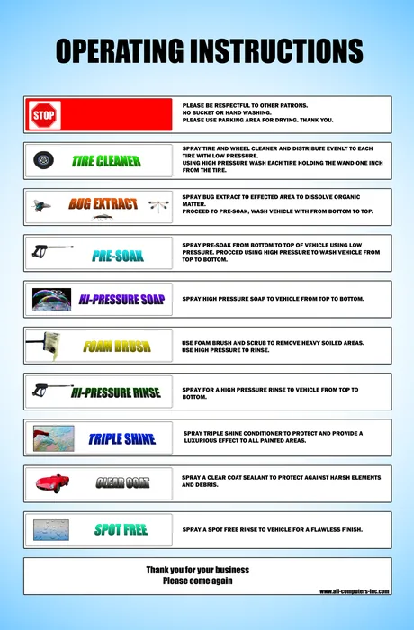 Car wash bay options